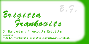 brigitta frankovits business card